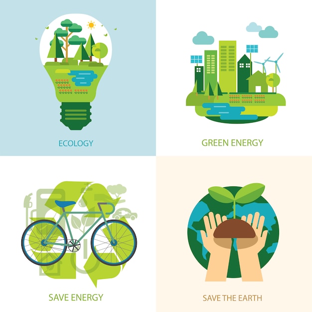 Vectores e ilustraciones de Energia sustentable para descargar gratis | Freepik
