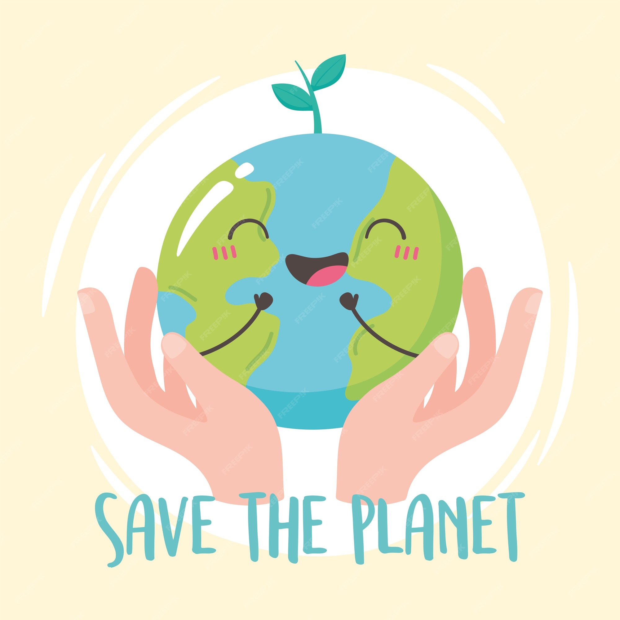 Salvar el planeta, manos sosteniendo la ilustración de mapa de tierra feliz de dibujos animados | Vector Premium Salvar el planeta, manos sosteniendo la ilustración de mapa de tierra feliz de dibujos animados | Vector Premium