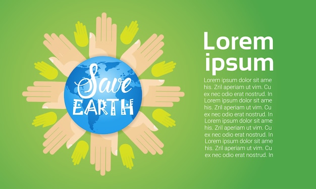 Vector salve el día mundial del medio ambiente tierra
