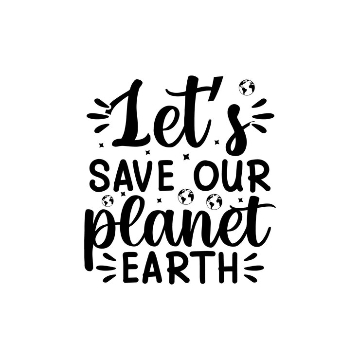 Salvemos nuestro diseño de camiseta vectorial Planet Earth Diseño de camiseta del día de la Tierra