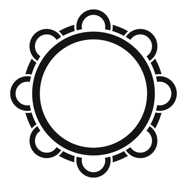 Samba pandereta icono simple vector Música tambor Carnaval instrumento