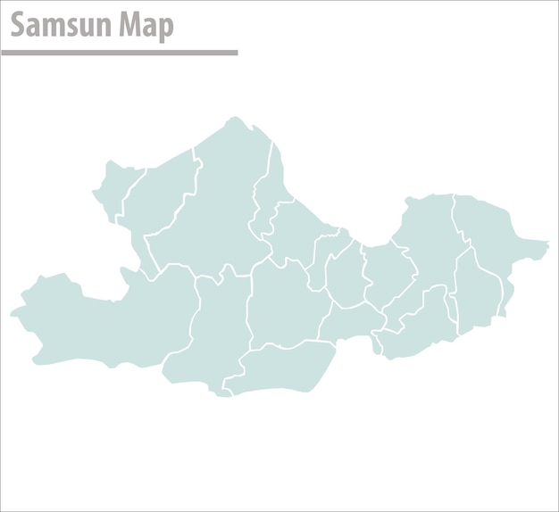 Samsun mapa ilustración vector ciudad de turquía