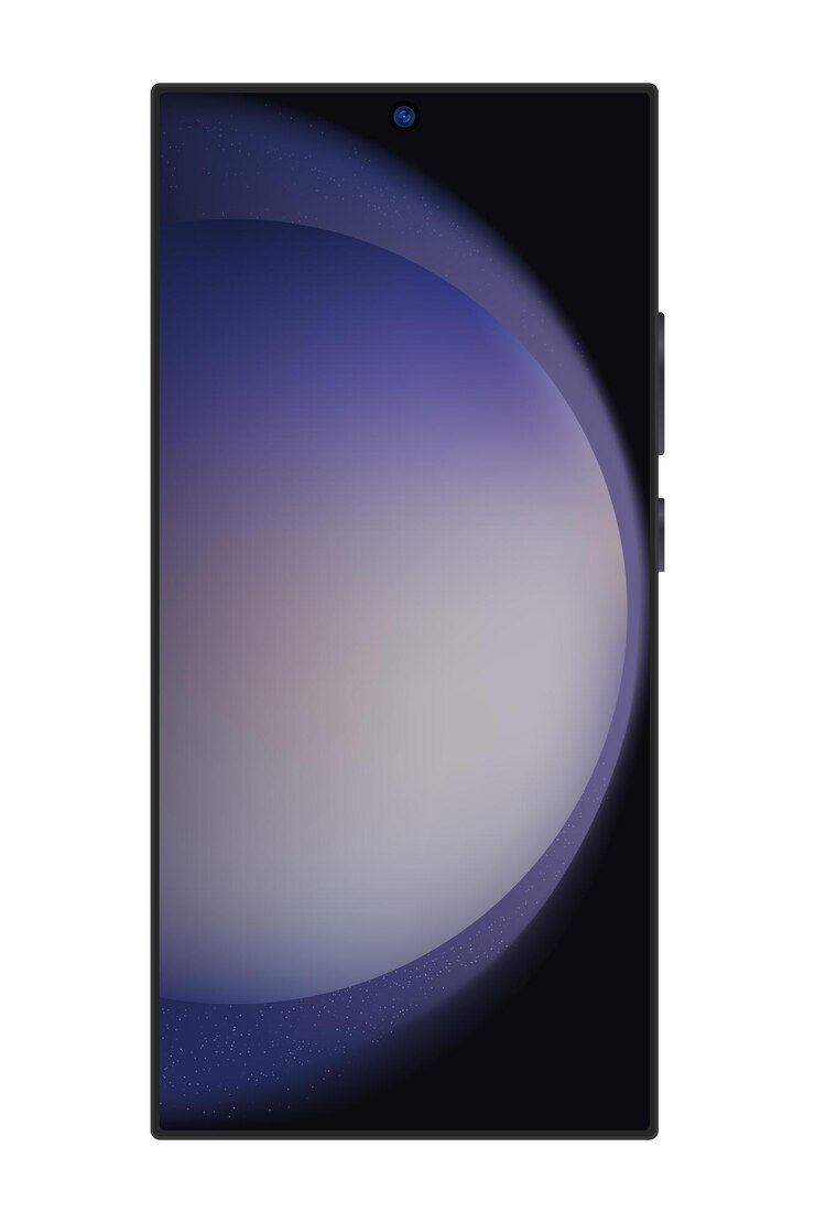 Vector samsung galaxy s23 ultra presentación oficial del nuevo buque insignia smartphone de nueva generación teléfono con lápiz óptico incorporado color negro papel de pared original en la pantalla editorial