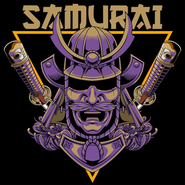 Vector samurai ilustración con vector stock de calidad premium