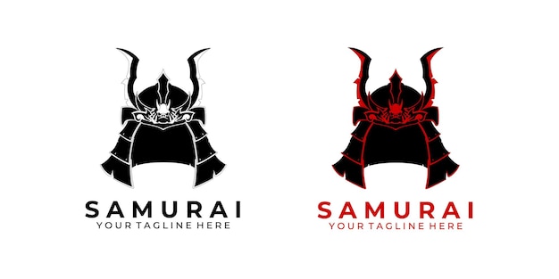 Samurai logo diseño moderno vector arte ilustración cara máquina tecnología robot icono estilo vintage