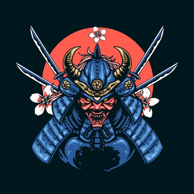 samurai con máscara de demonio