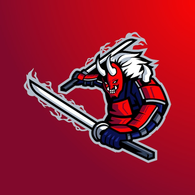 Samurai mascot logo