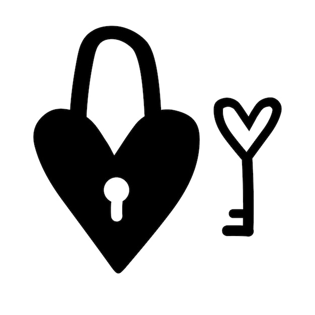 San Valentín cerradura y llave