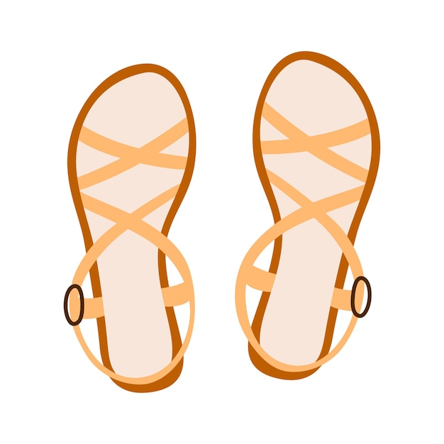 Sandalias elegantes para mujeres con correas icono de calzado de playa de verano para vacaciones clima cálido