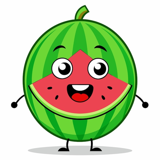 una sandía con una franja verde en ella