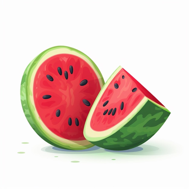 sandía fresco verano dulce fruta verde vector orgánico sabroso rebanada melón rojo saludable