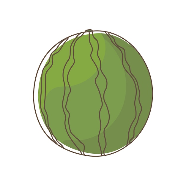 sandía funky dibujado a mano fruta fresca ilustración de dibujos animados