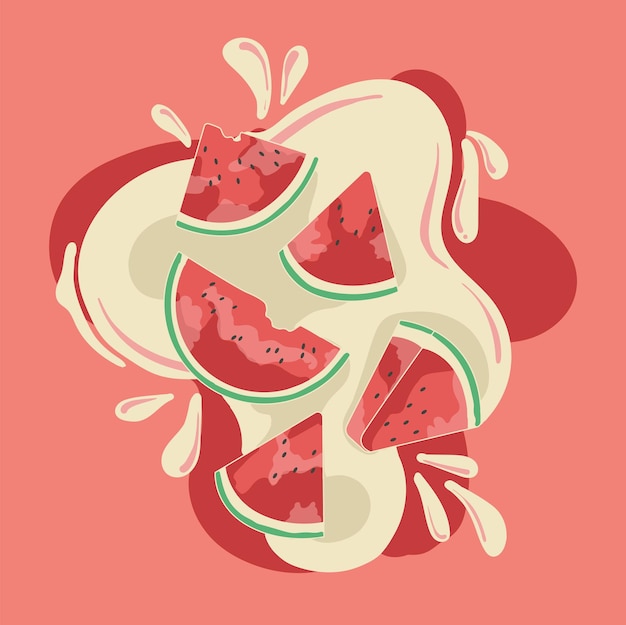 Sandía de jugo fresco con mil