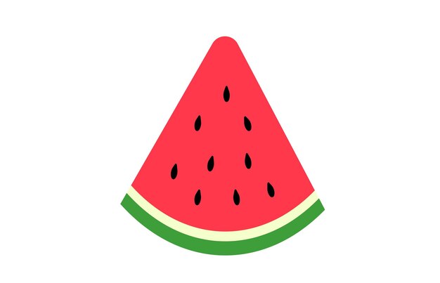 Sandía media y en rodajas Sandías frescas y jugosas cortadas y picadas Frutas Ilustración vectorial