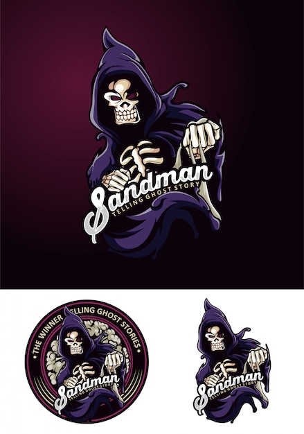 Vector sandman mascot logo gost