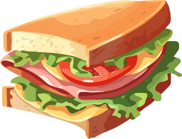 Sándwich de comida americana vector dibujado a mano