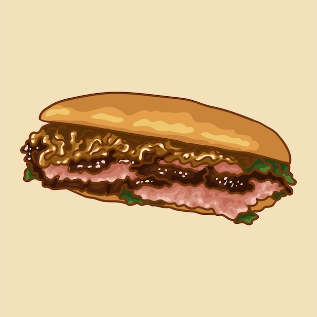 Vector sándwich french dip top de los mejores sándwiches