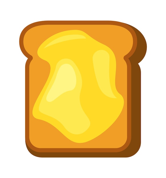 Vector sándwich con mantequilla icono de comida ilustración vectorial