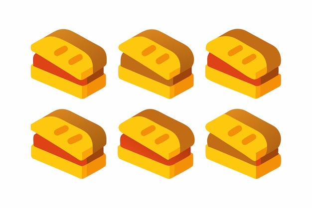 Sandwich de queso a la parrilla arte de color impresionante obra de arte de sándwich de quiso derretido