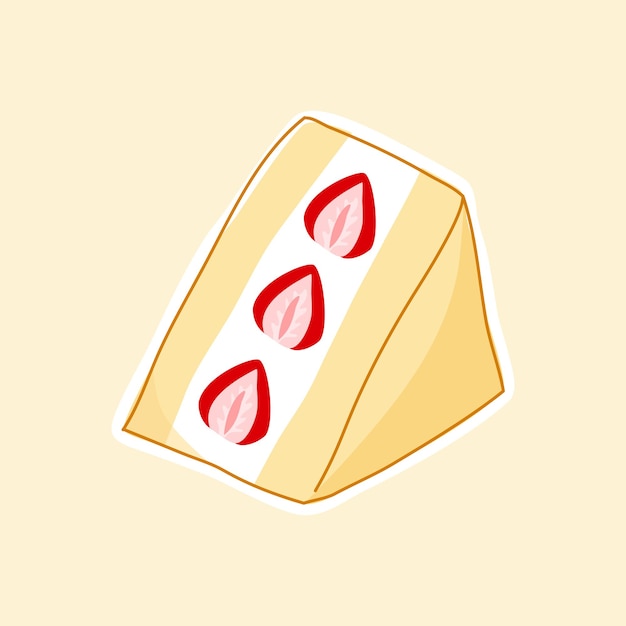 Sándwiches de fresa japonesa Ichigo fruta sando arte vectorial