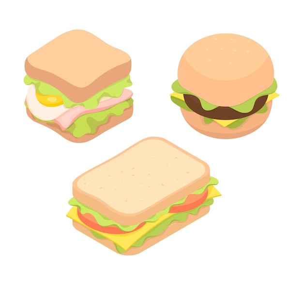 sándwiches isométricos