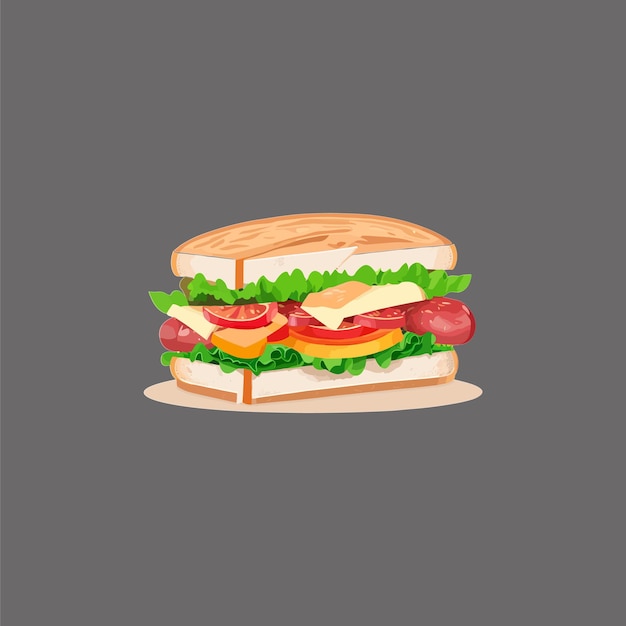 Sándwiches Vector llenos de verduras