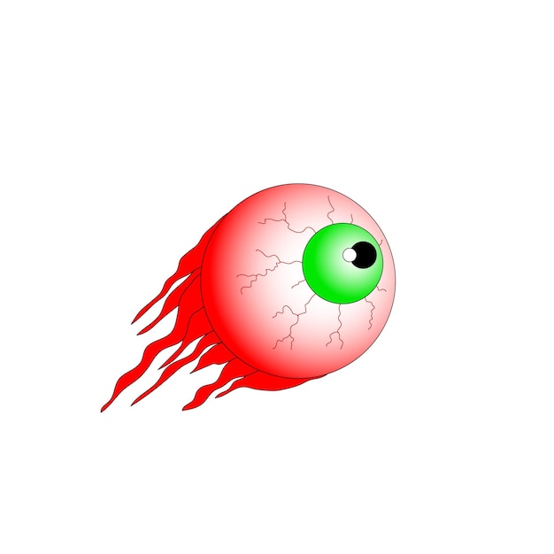 Sangre de ojos aislado sobre fondo blanco para halloween