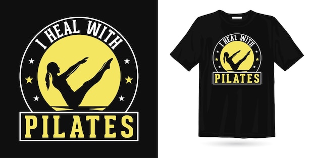 Sano con el diseño de la camiseta de pilates diseños de pilates