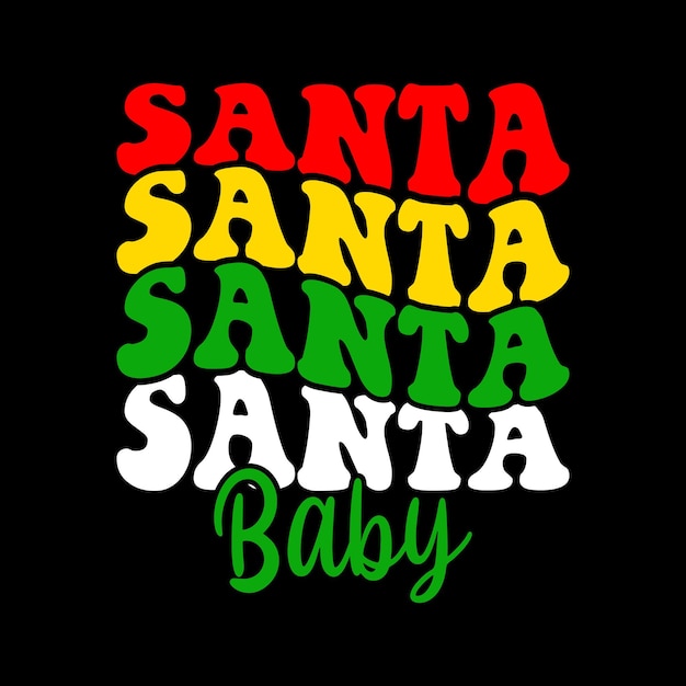 Santa Baby Wave navidad svg feliz navidad santa claus navidad 2023