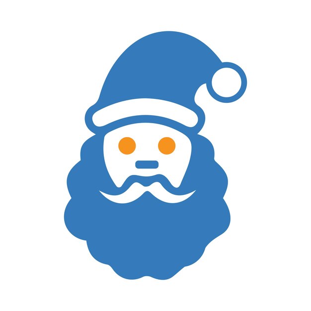 Santa Claus cara barba bigote icono de la cara barba de Santa Claus bigote de la cara de Santa Claus