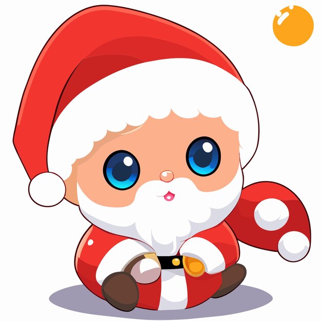 Vector santa claus jente sentarse