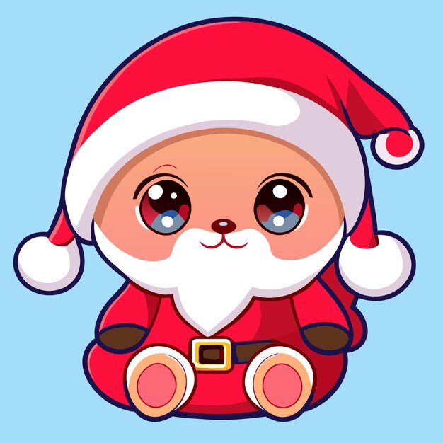 Vector santa claus jente sentarse