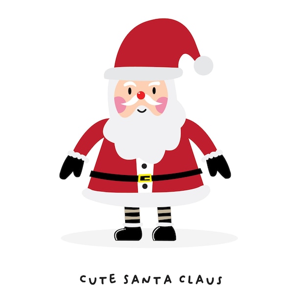 Santa Claus lindo en el día de Navidad Santa Claus de dibujos animados lindo y Navidad