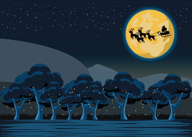 Santa claus en la luna