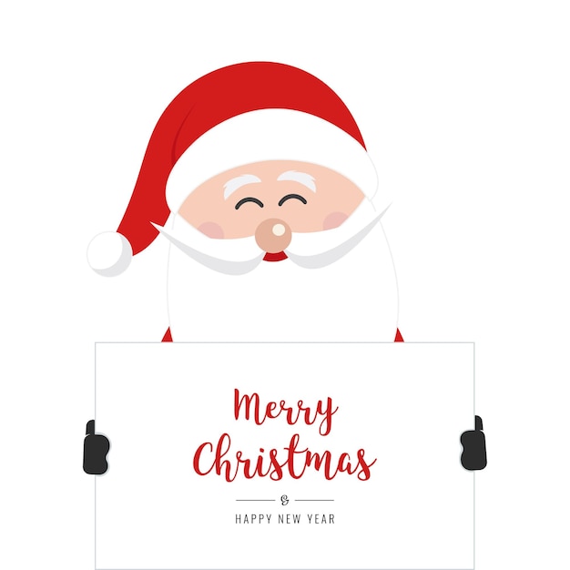santa claus mantenga aislado banner blanco fondo aislado