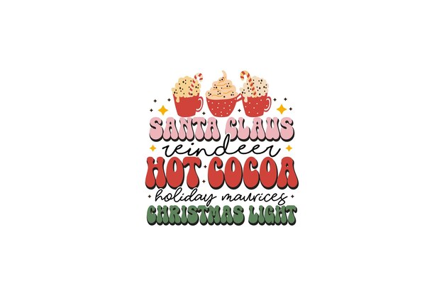 Santa Claus renos cacao caliente vacaciones maurice luz de navidad