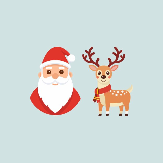 Santa Claus y el set de renos