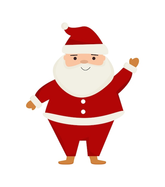 Vector santa claus sobre fondo blanco navidad año nuevo ilustración vectorial