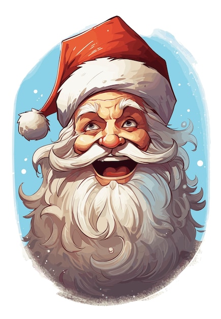 Santa Claus vectorial libre sobre fondo blanco