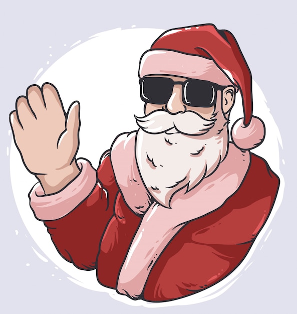 Vector santa clausula saludos para navidad