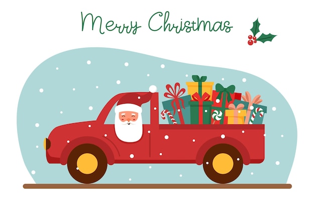 Santa en el coche2