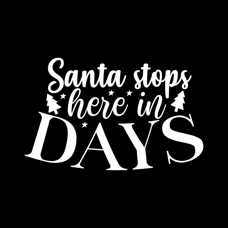 Santa se detiene aquí en los días svg