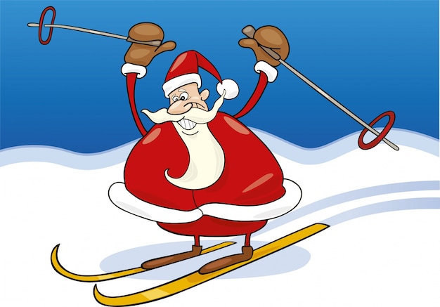 Santa en el esquí
