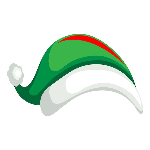 Santa navidad sombrero verde ilustración vectorial