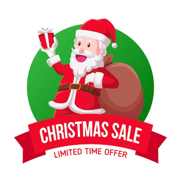 Santa Navidad venta icono ilustración