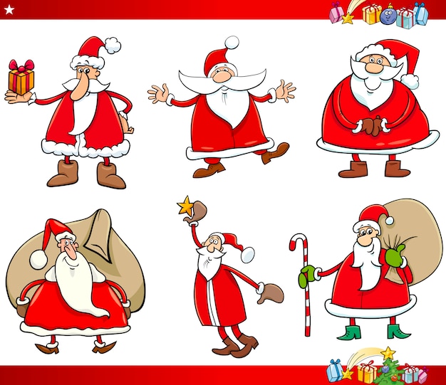santa en el tiempo de Navidad
