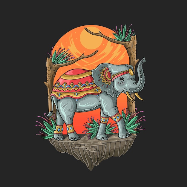 santo elefante ganesh hindi dios ilustración