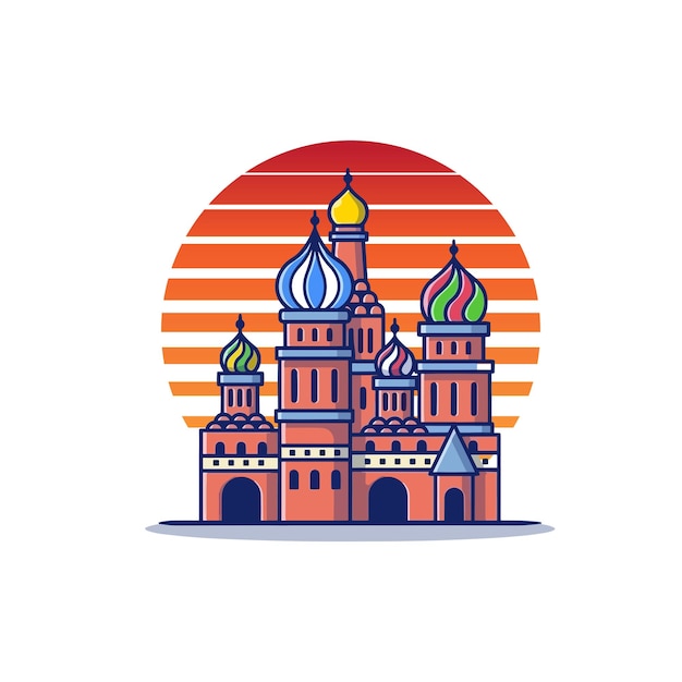 santos albahaca catedral vector icono