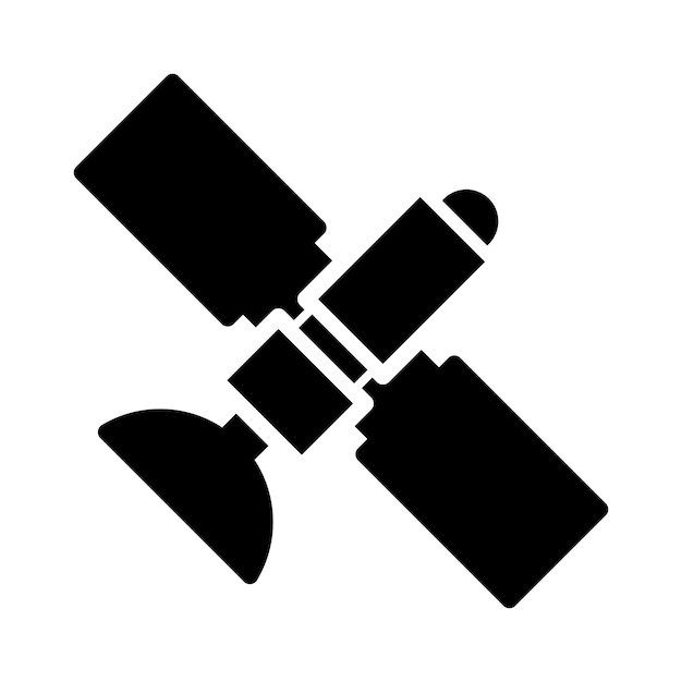 Satélite signo símbolo vector glifo color icono