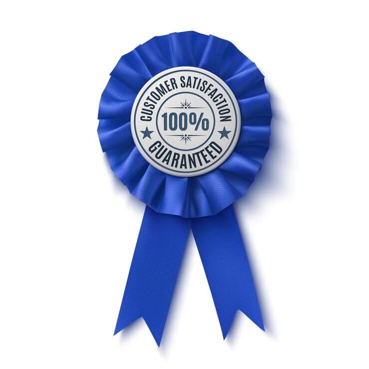 Vector satisfacción del cliente garantizada.
